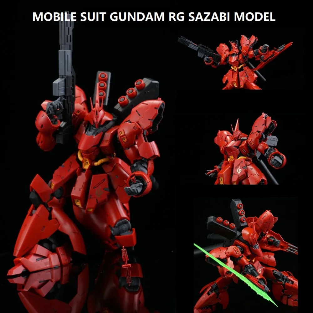 Japaness Bandai Original Gundam Model RG 1/144 MSN-04 SAZABI Japonski Model Robota Unchained Mobilne bo Ustrezala Otroci Igrače