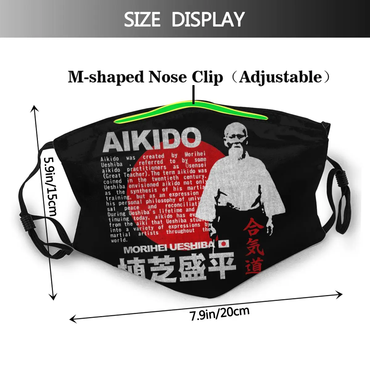 Japonska Aikido Moških Non-Enkratno Usta Masko Dustproof zaščitni Pokrov Respirator Žarilna Maske z Filtri