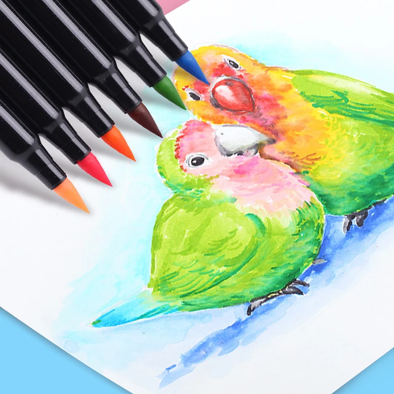 Japonska SAKURA Mehko Glavo Akvarel Peresa Nastavite XBR Ročno poslikano Strip Sliko Kolorit Akvarel Pero Hitro sušenje Brez Vonja