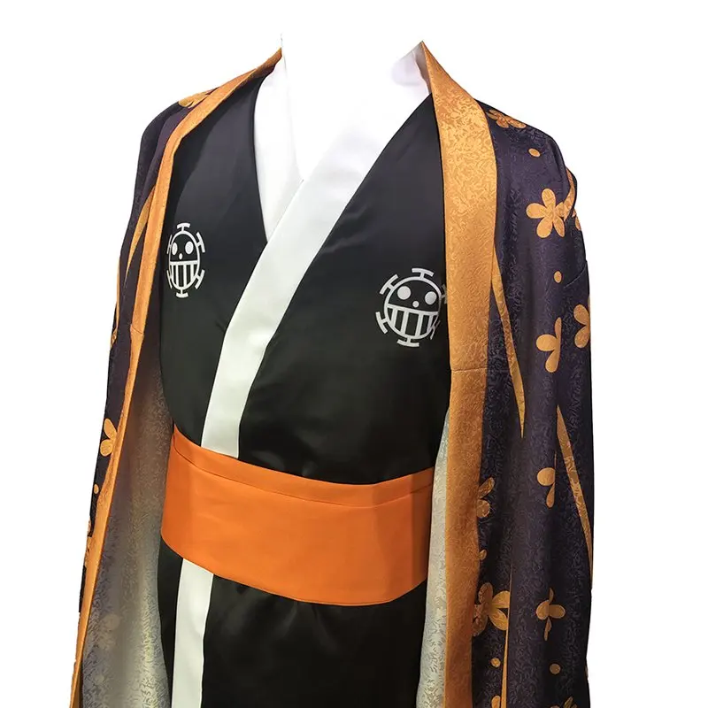 Japonske Anime Enem Kosu Wano Državi Trafalgar Prava Yukata Cosplay Kostum Ženske Moški Luksuzni Kimono kopalni plašč za noč Čarovnic Prilagodite