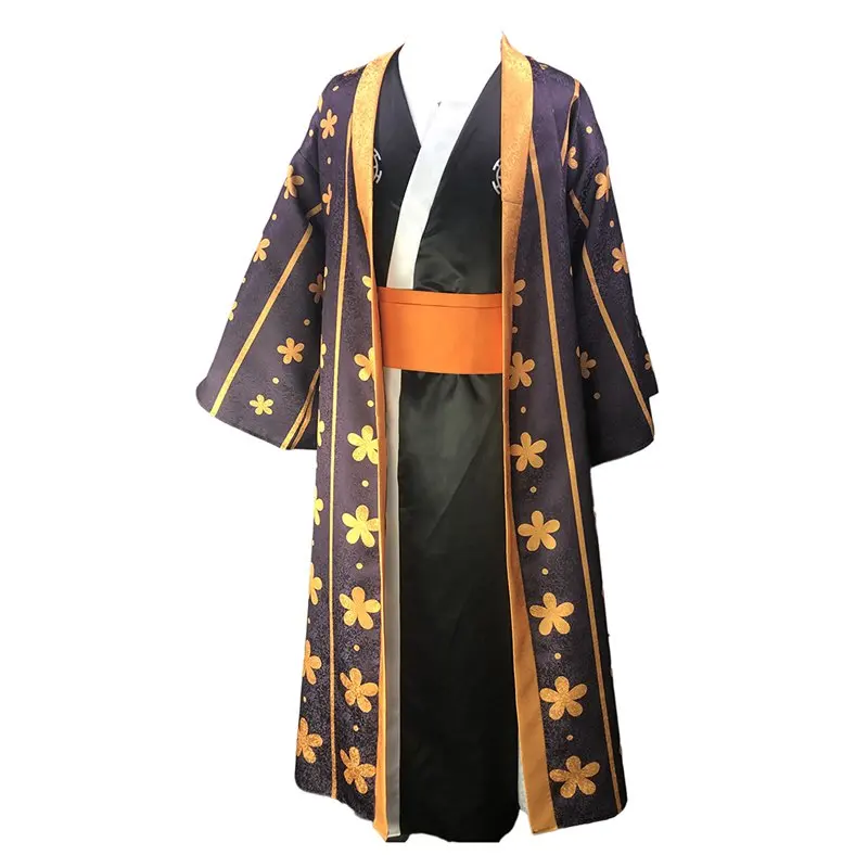 Japonske Anime Enem Kosu Wano Državi Trafalgar Prava Yukata Cosplay Kostum Ženske Moški Luksuzni Kimono kopalni plašč za noč Čarovnic Prilagodite