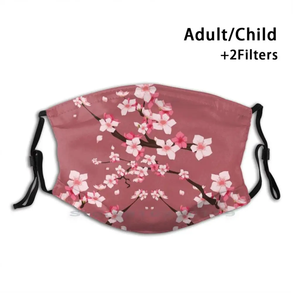 Japonske Češnje Cvetovi. Sakura Odrasli Otroci Stroj Smešno Masko S Filtrom Češnjev Cvet Cvetov Japonske Japonska Sakura