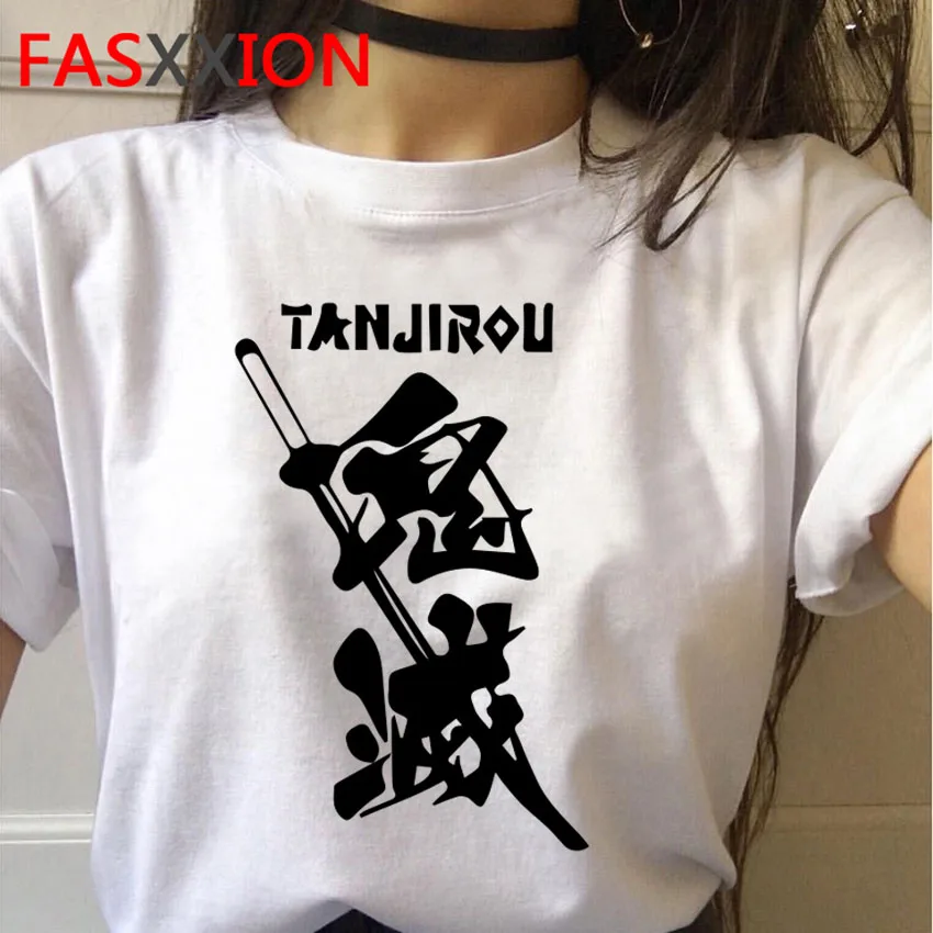 Japonski Anime Kimetsu Ne Yaiba Demon Slayer T Shirt Grafični Top Tees Tshirt Ulične Punk T-shirt Moški oblačila
