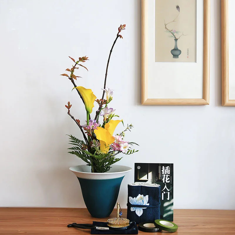 Japonski ikebana Cvetlični Aranžma cvetlični orodje kompleti za začetnike cvetličarna kenzan set komplet