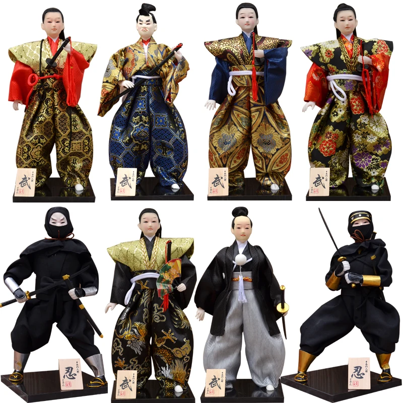 Japonski Samuraj Ninja Lutke Model Družine Ornament Soba Umestitev Praznično Darilo za Fanta Japonski Samuraj Smolo Lutka, Lutka Humanoid