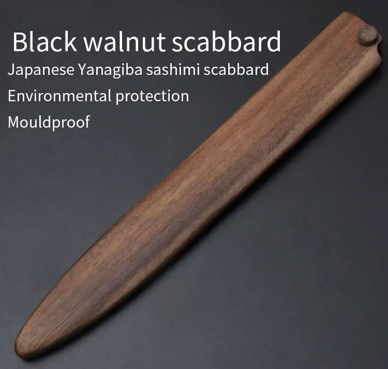 Japonski slog ribe rezalnik scabbard suši Posebno Zaščito nož set Rezilo zaščitnik Lesene rezilo imetnik Lesene scabbard