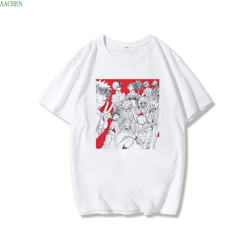 Japonski Srčkan Zabavno Moj Junak Akademija Tiskanje Priložnostne Harajuku Moda Krog Vratu T-shirt Kratek Rokav Poletje Novo Kawaii Žensk Clo