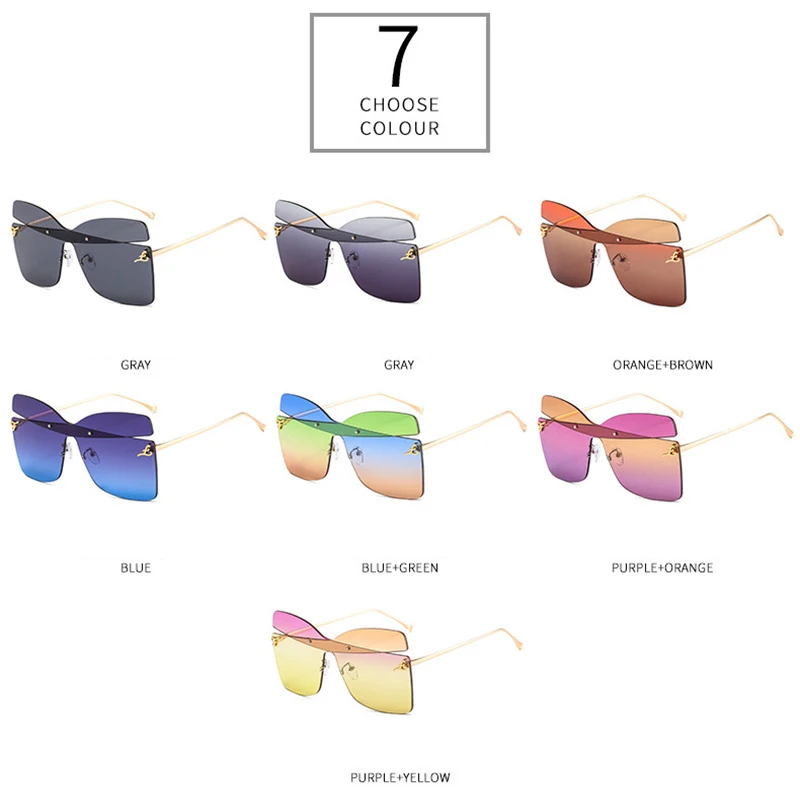 JASPEER Novo 2020 sončna Očala Ženske Moški Letnik Rimless Očala Očala Roza Objektiv Luksuzne blagovne Znamke Trendi sončna Očala Za Ženske