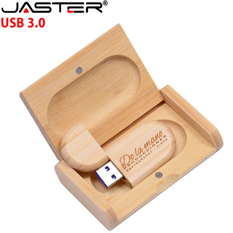 JASTER USB 3.0 lesene U disk po Meri LOGO po meri usb + Box pen drive 4GB 8GB 16GB 32GB 64GB usb flash drive, pomnilniško kartico memory stick