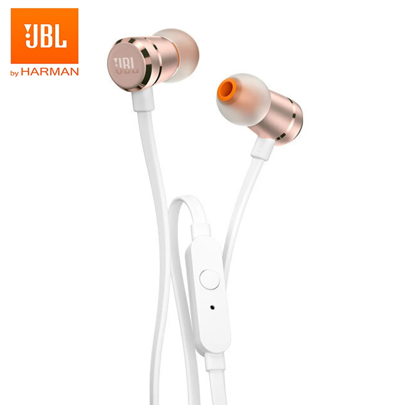 JBL T290 Original Žične Slušalke Stereo Glasba Šport Bas Slušalke 1-Gumb za Daljinsko prostoročno Klicanje z Mikrofonom za iPhone Android