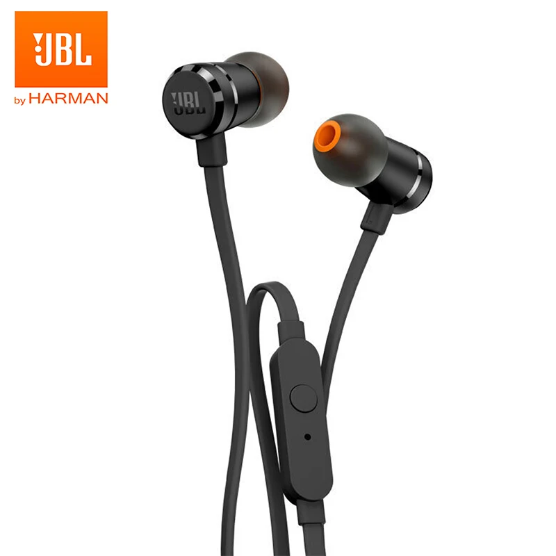 JBL T290 Original Žične Slušalke Stereo Glasba Šport Bas Slušalke 1-Gumb za Daljinsko prostoročno Klicanje z Mikrofonom za iPhone Android