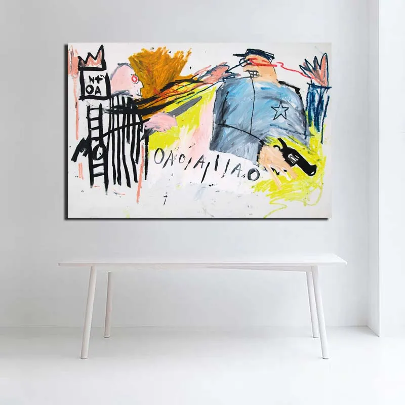 Jean-Michel Basquiat Grafiti Platno Barvanje, Tiskanje Dnevna Soba Dekoracijo Doma Moderne Stenske Umetnosti Oljna Slika, Slike, Plakati,