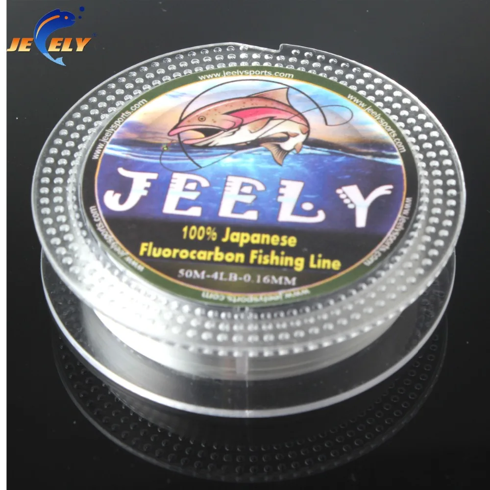 Jeely 50m Japonski Fluor Materiala Leader Ribolov Line 10 lb 12 lb 14lb 15 lb 16lb 20 lb