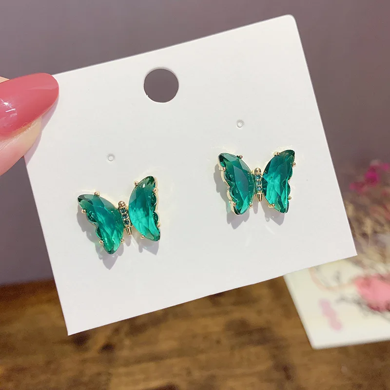 Jefficarnny 2020 novo butterfly Nakit baker vdelan kristalno metulj Obroč uhane, ogrlico iz