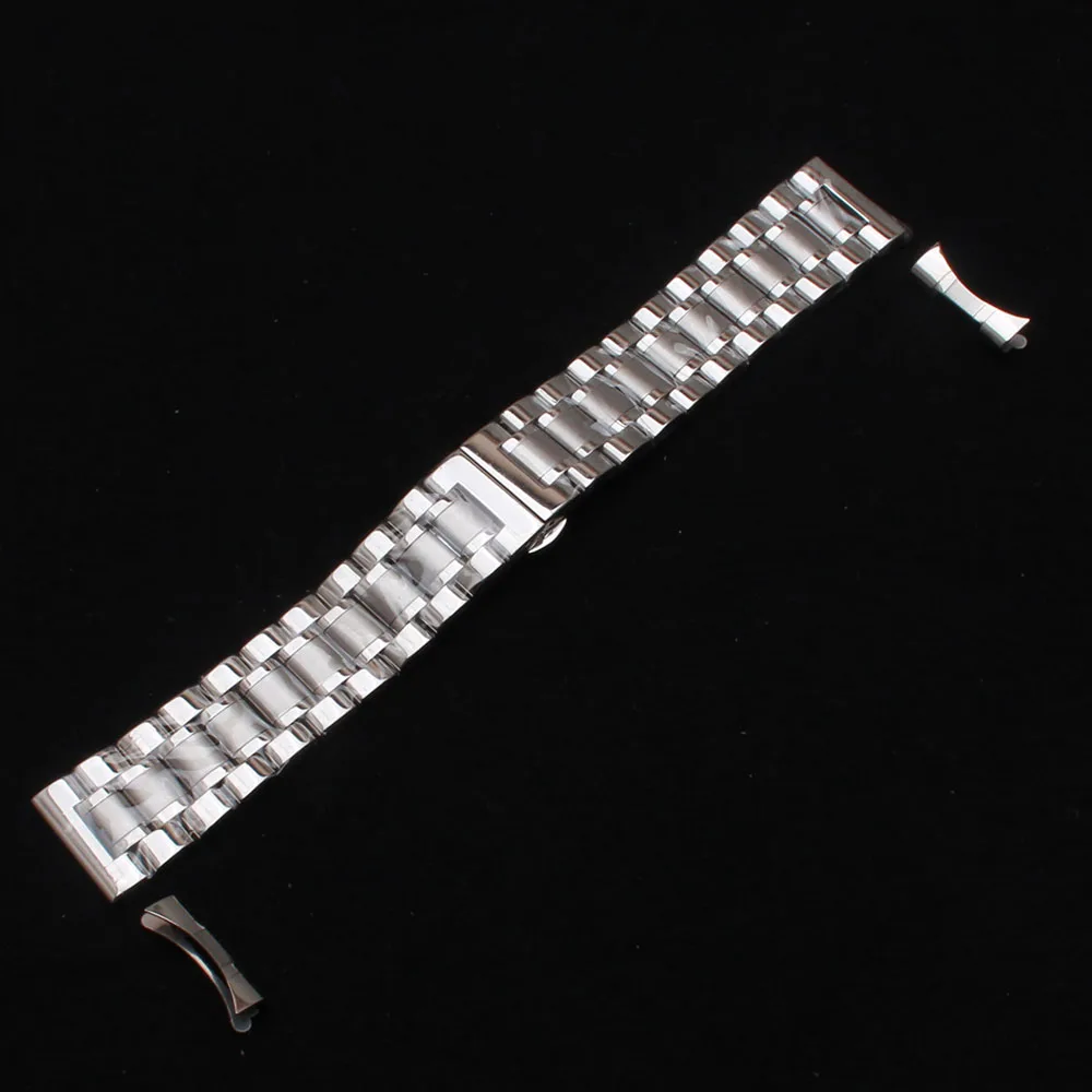 Jekla Watchband 14 15 16 17 18 19 20 21 22 24 mm Kovinski Polirano Brušeno jermenčki zapestnice z brezplačno ukrivljen konča srebro nova