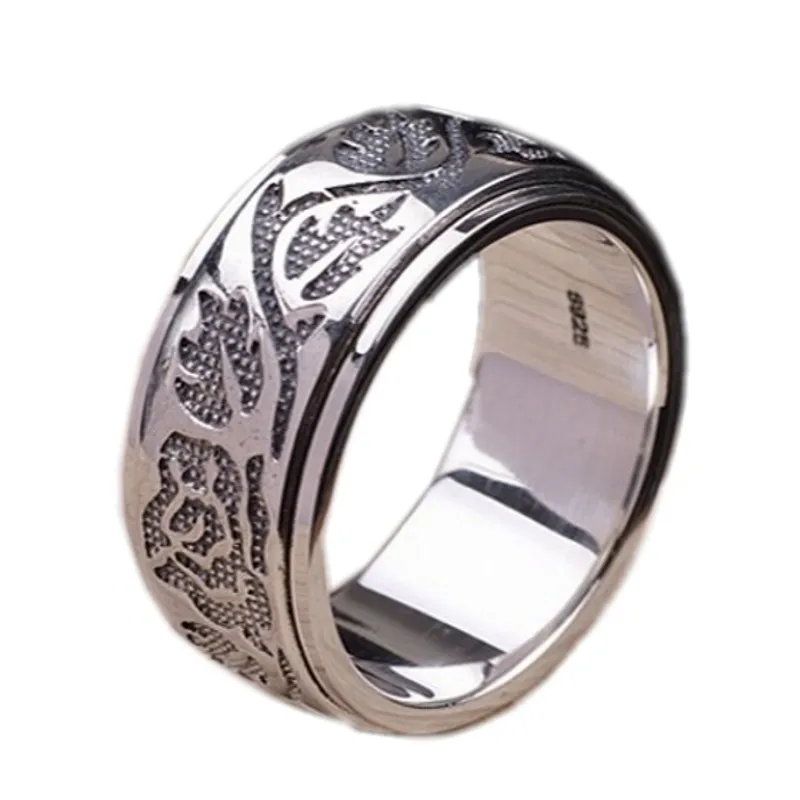 Jelena kralj S925 sterling srebrni prstan srebrn nakit trgovini starinsko stil nakit ljubitelji prenos obroč
