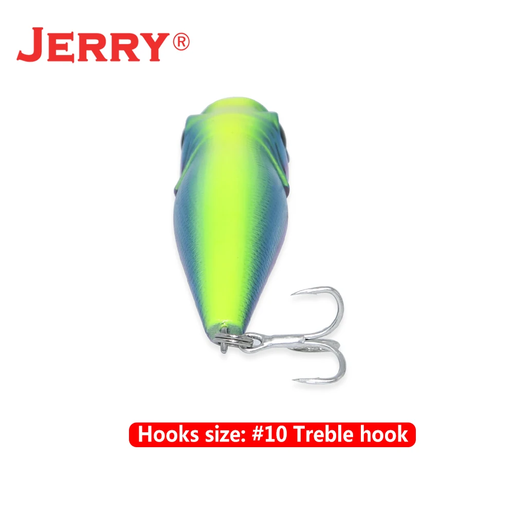 Jerry Doris Površini Plava Popper Fishing Lure 55mm Plastičnih Umetnih Top vode Trdi Vabe Bas Ščuka Reševanje