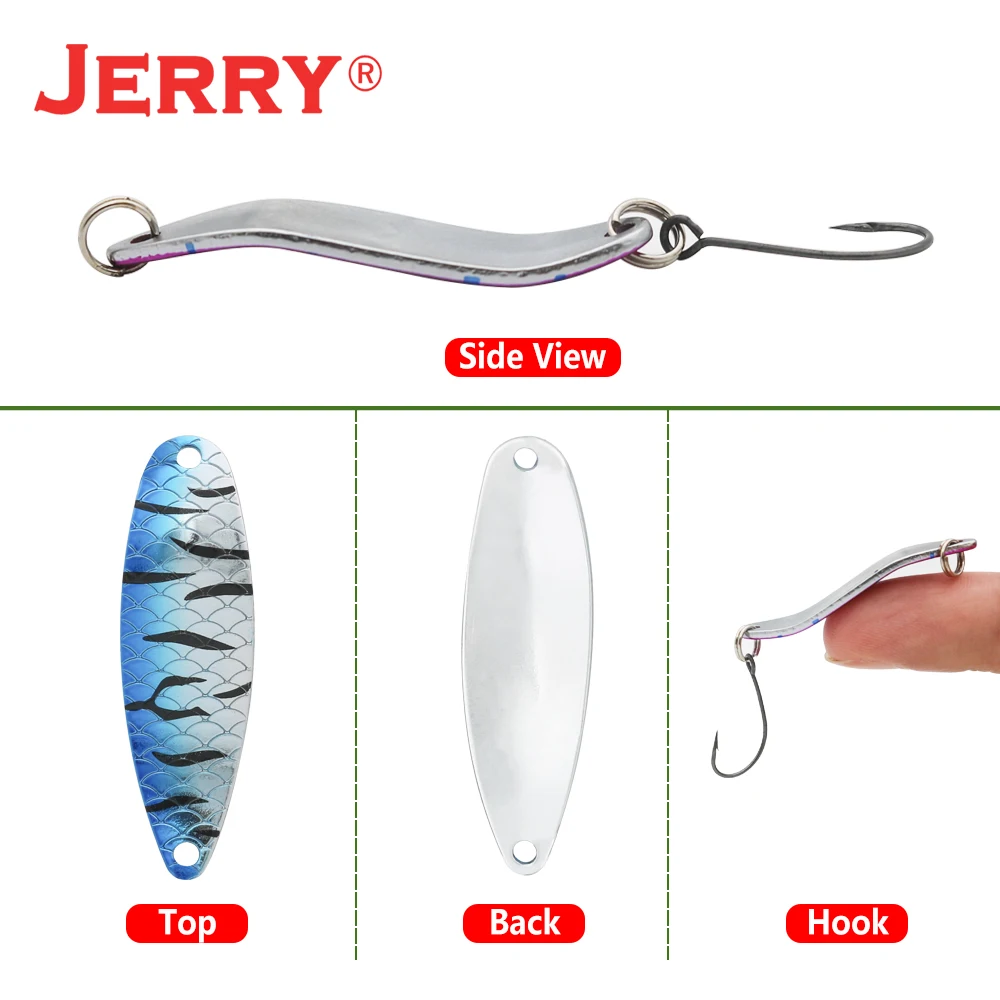 Jerry Raka kovinsko žlico predenje fishing lure je sedela globoko potapljanje, ribolov, bleščice, postrvi, ostriž bas