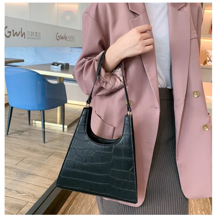 Jeseni leta 2020 žensko Torbico, modni Instagram minimalističen eno-ramo retro pazduho vrečko