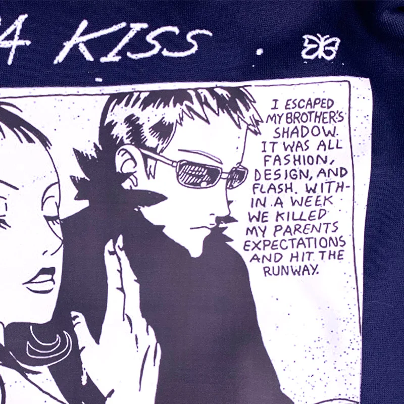 Jeseni Nov Modni, Klasični Par Poljub Tiskanje Men ' s Paradise Kiss Hoodie Puloverju Anime Hooded Majica
