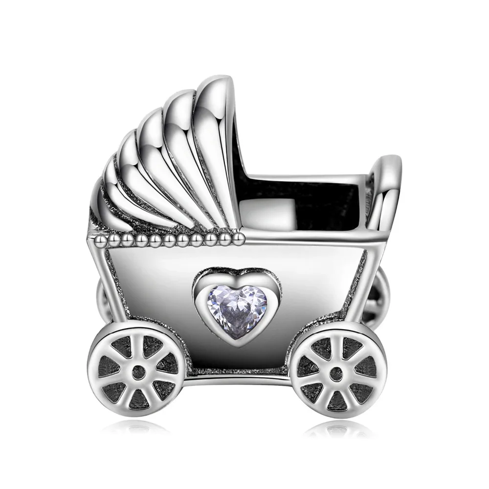 Jewelrypalace Baby Voziček Čar 925 Sterling Srebro Kubičnih Cirkonij Kroglice Čar Fit Zapestnice Najboljših Darila Za Ženske Obletnico