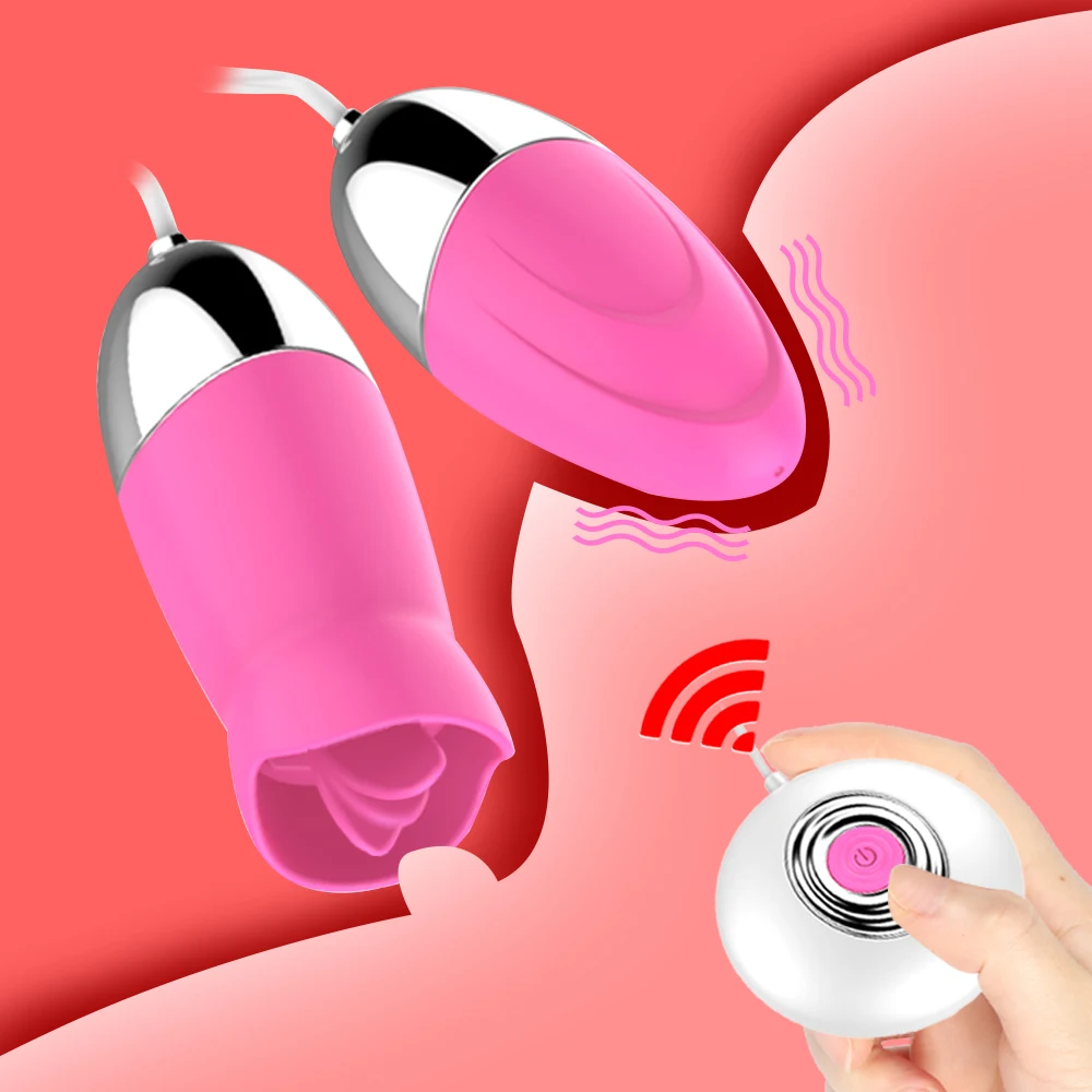 Jezik Vibratorji 12 Načini USB Power Vibracijsko Jajce G-spot Masaža Ustni Lizanje Klitoris Stimulator Spolnih Igrač za Ženske