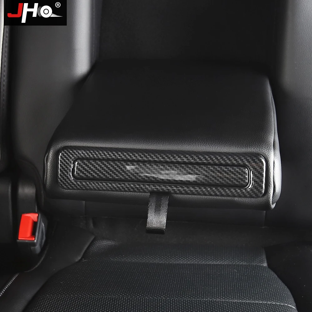 JHO ABS Ogljikovih Zrn zadnjem Sedežu Armrest Plošča Prekrivni Pokrov Trim Za Ford F150 RAPTOR 2017-2019 2018 XLT XL Avto Dodatki