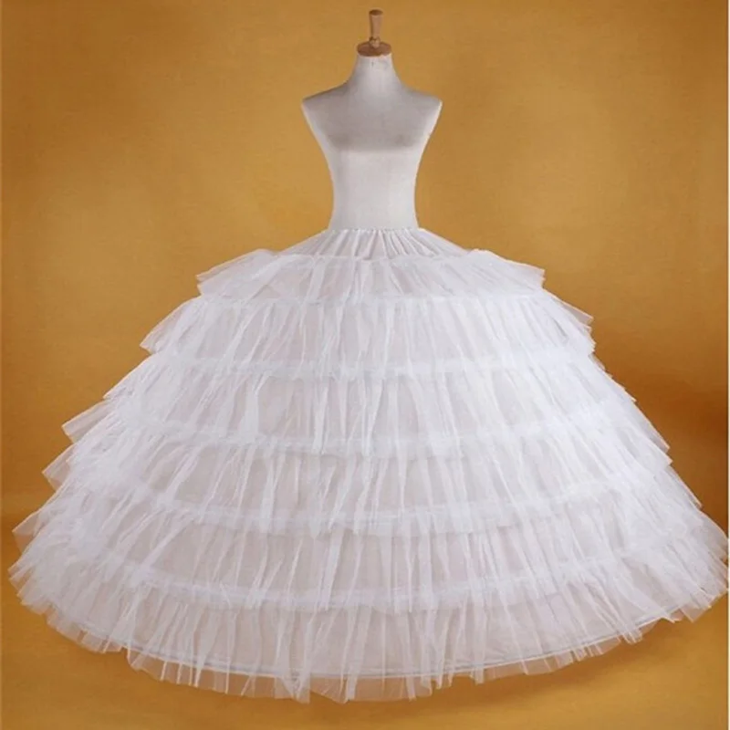 JIERUIZE 7 Obroče Super Zabuhle Petticoat Žogo Obleke Crinoline Slip Underskirt Za Poročno Obleko, Poročni Dodatki