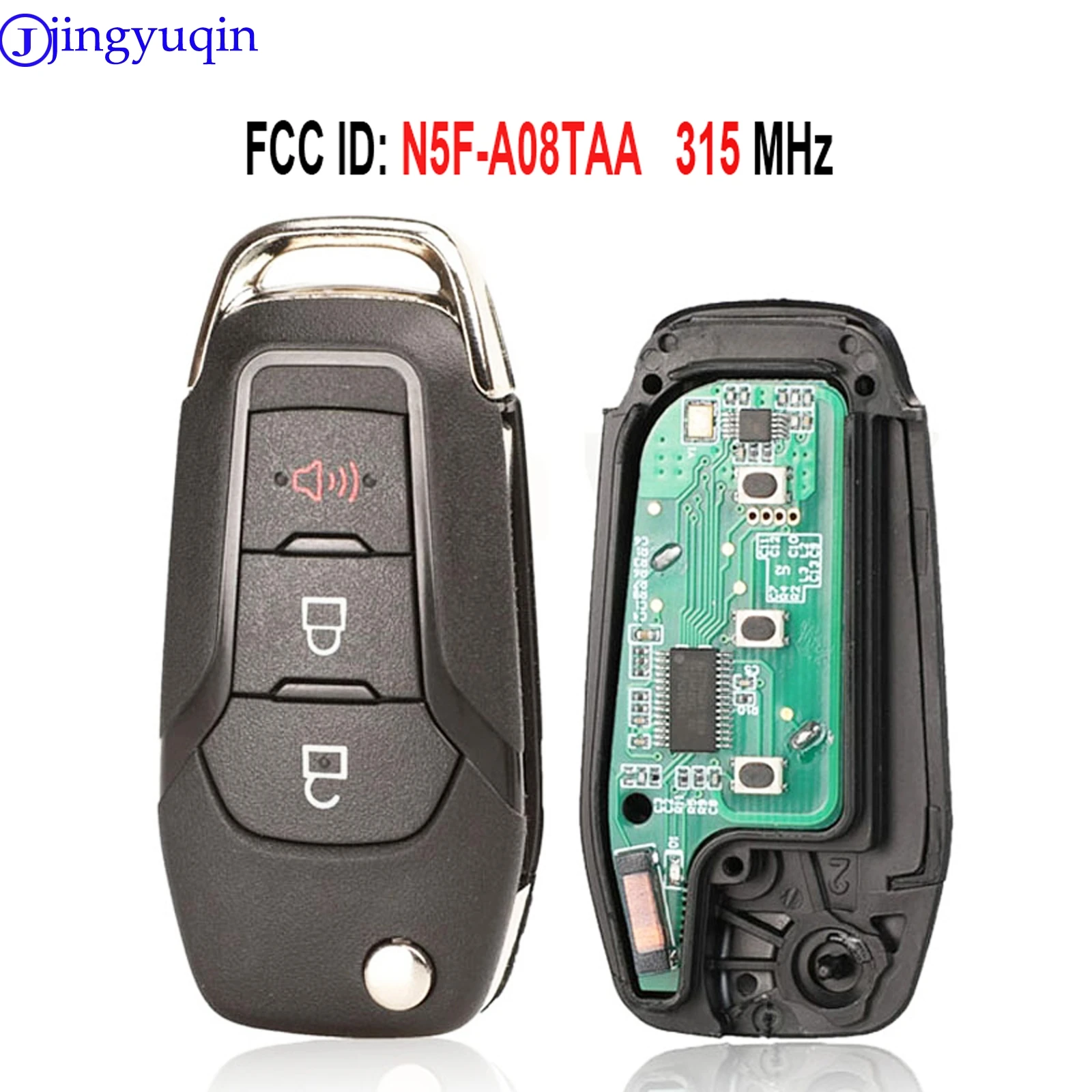 Jingyuqin Smart Remote Flip Tipka za Vstop brez ključa Fob za Ford Fusion 2013-2016 3Buttons 315MHz FCC ID: N5F-A08TAA 5923667