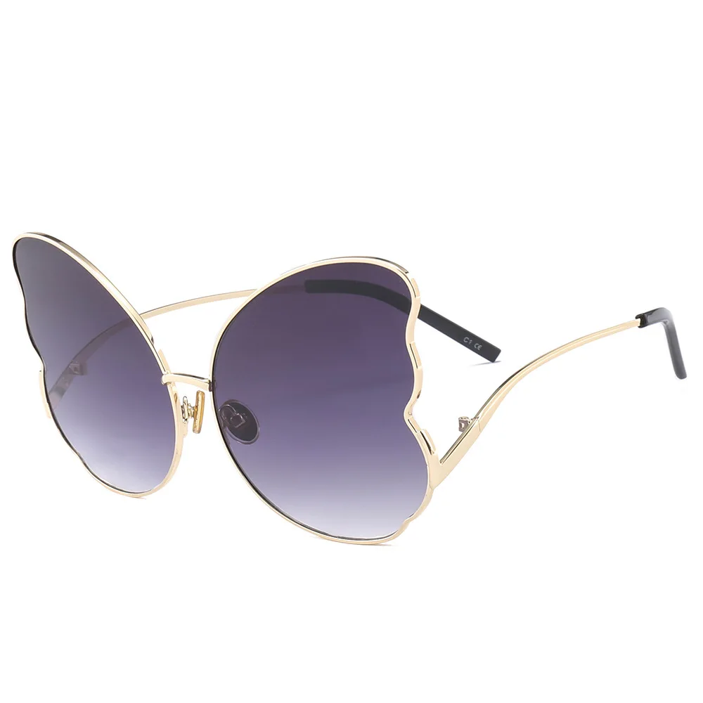 JIYOUOU sončna očala za ženske blagovne znamke oblikovalec 2018 Nove Poligonske sončna očala Metulj kovinski okvir UV400 Vključujejo kritje na debelo