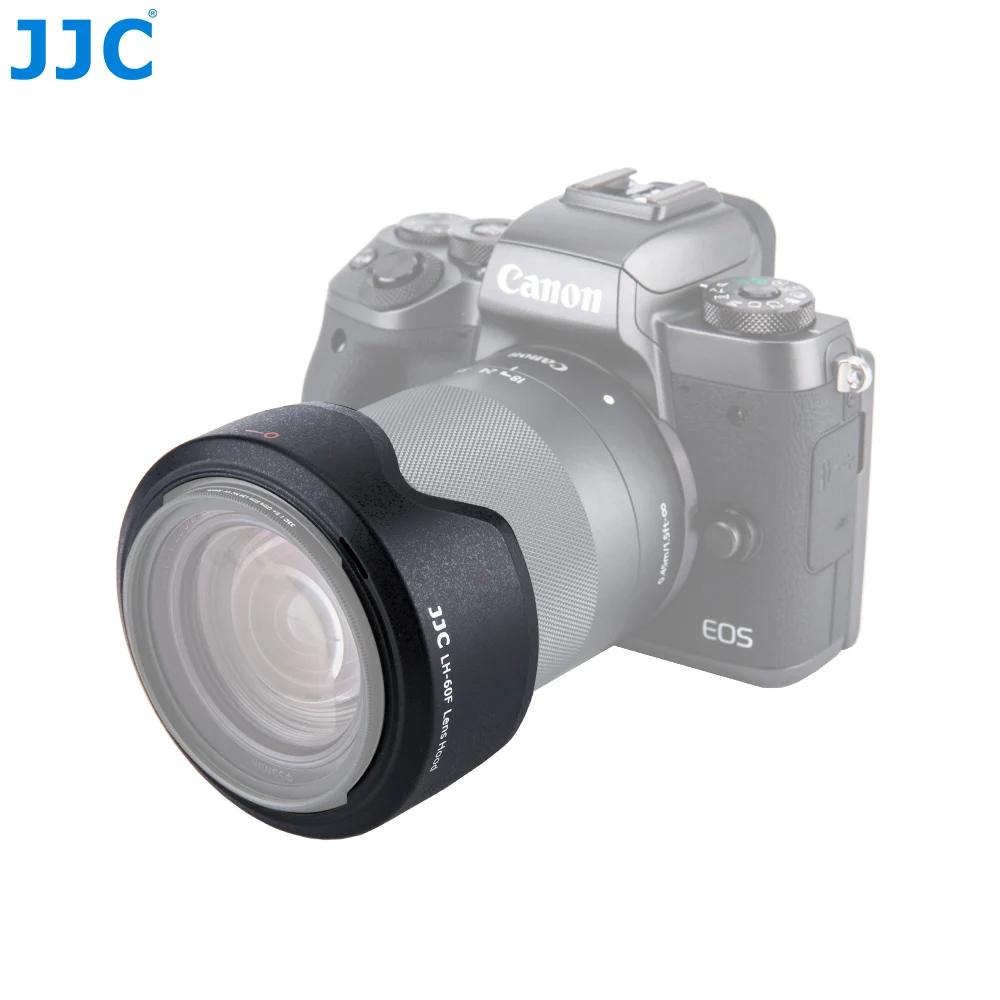 JJC Fotoaparat Cvet Odtenek Objektiv Kapuco za CANON EF-M 18-150 mm Objektiv Za Canon EOS M200 M100 M50 M6 M10 Mark II M5 Nadomešča Canon EW-60F