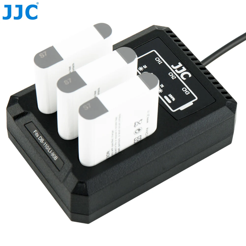 JJC USB Trojno Polnilec za Ricoh GRIII WG6 Olympus Tough TG6 TG5 TG4 TG3 TG2 TG1 Kamere za Ricoh DB-110 Olympus LI-90B