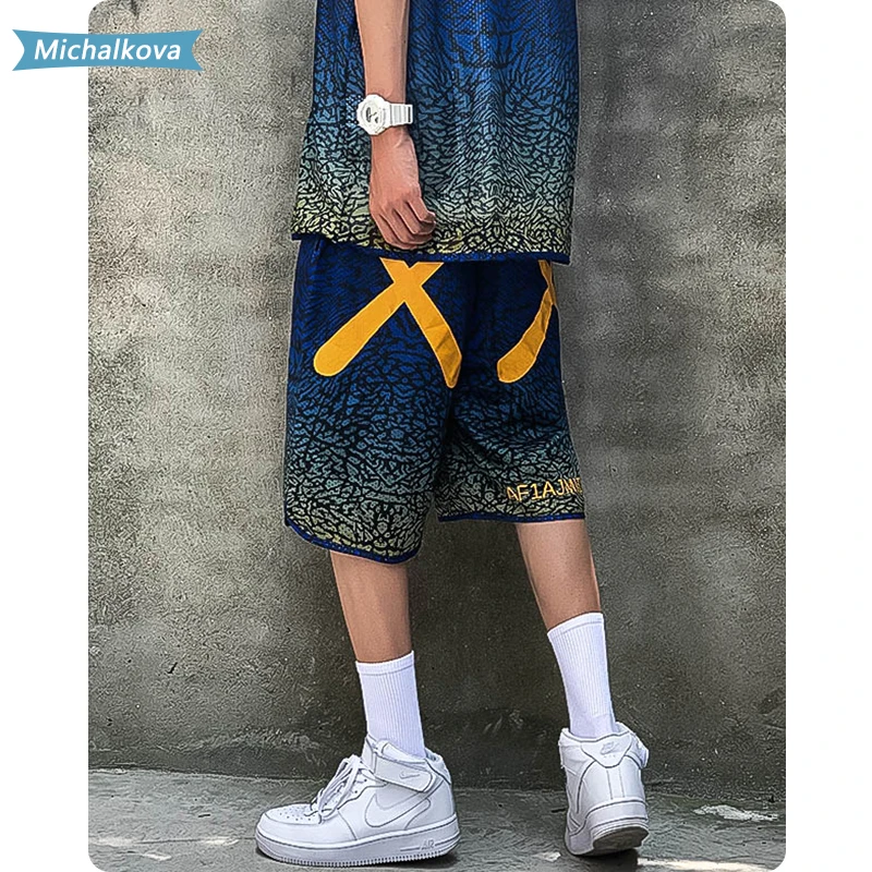 Jogger hlače Prelivi počil linije ohlapno in udobno Visoke ulične Hip hop ženske/Moške obleke Harajuku michalkova