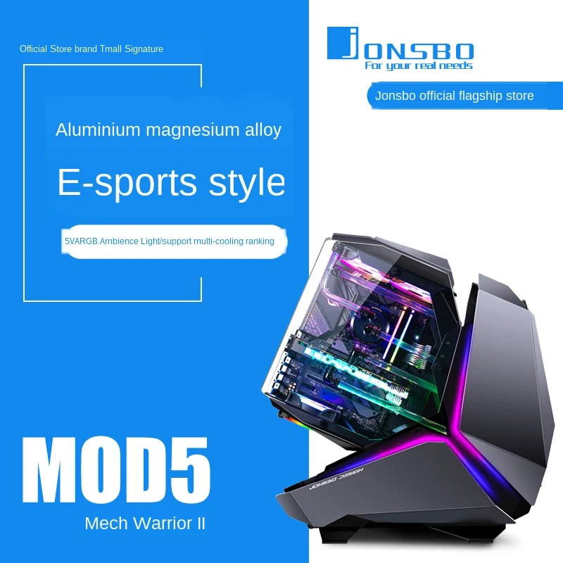 Jonsbo MOD5 ogrodja E-Športa Gamechassis Podporo ATX matične plošče 360 Hladilne Vode 5vargb Svetlobni Trakovi