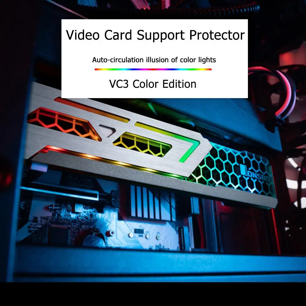 Jonsbo V3 RGB Grafično Kartico, ki Podpira Okvir 12V 3 Pin, Samodejno LED Spremeniti Video Kartico sim GPU Nosilec Hladilne Vode Stojalo Kit