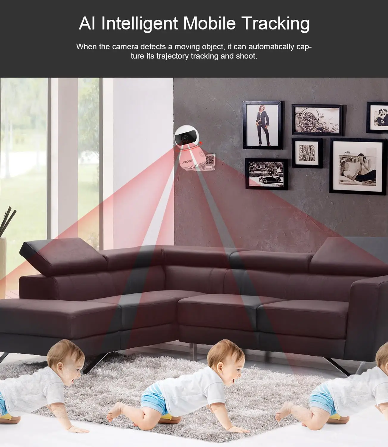 JOOAN 1080p Brezžična IP Kamera za Nadzor Kamere, Wifi CCTV Kamere Baby Monitor Dve Poti Govorijo Za Home Security