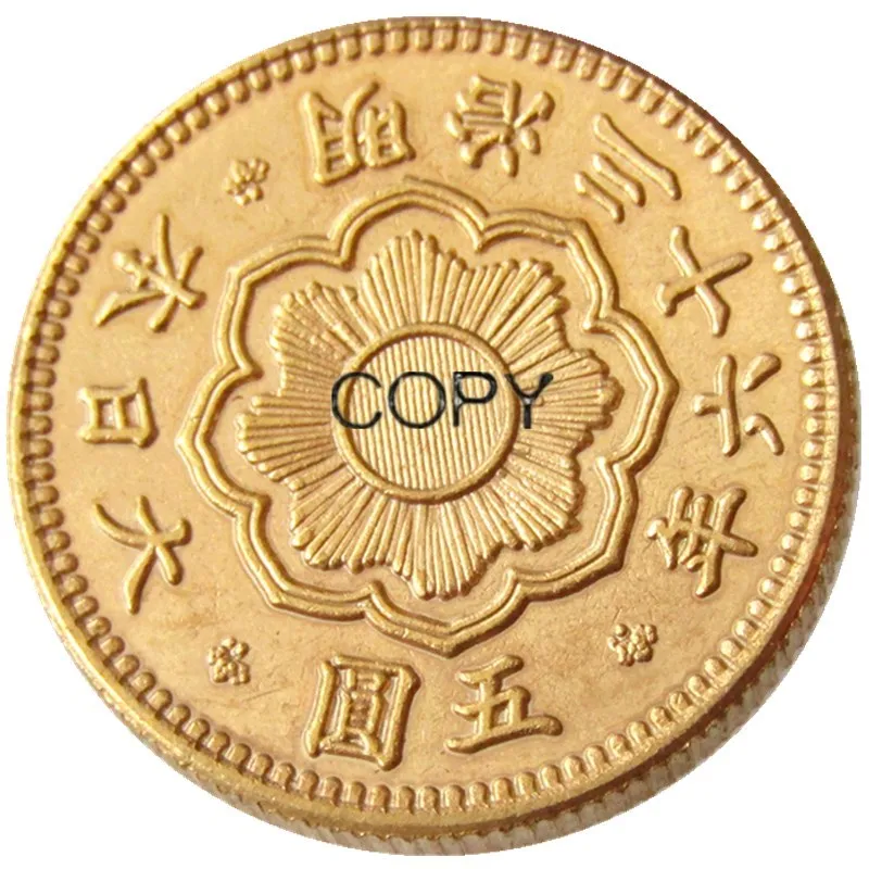 JP(13) Japonska 5 Jen Meiji 36 Leto pozlačeni Kopija Kovanca