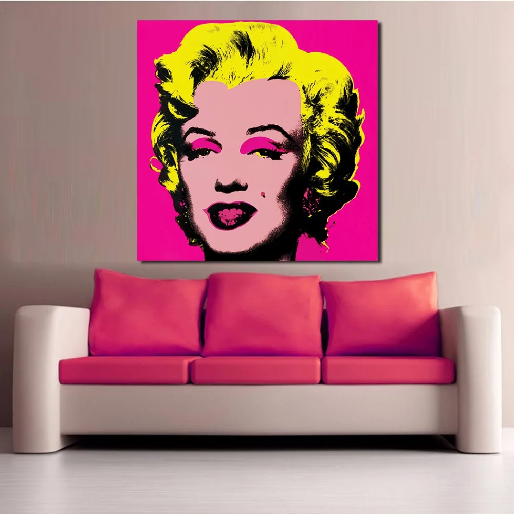 JQHYART Marilyn Monroe Andy Warhol Pop Art Slika Dnevna Soba Moderne Stenske Umetnosti Slikarstva Sliko Doma Dekor Platno Tiskanje Brez Okvirja