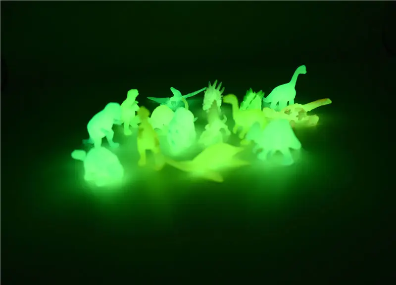 JSXuan 16pcs/veliko Dinozavrov Jurskih Slika Svetu filma Toy noctilucent dinozaver žareti v temno Igrače Otroci Darila