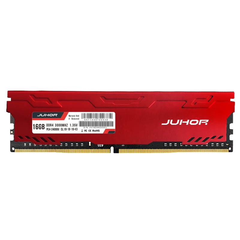 JUHOR Memoria Ram DDR4 8gb 16gb 3000mhz Za igre na Srečo Namizje DIMM Pomnilnik RAM Z hladilnega telesa Pomnilniki Ram