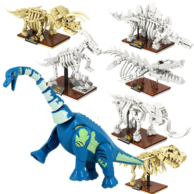 Jurassic 3D Dinozavri Fosili Skelet Modela Stavbe, Bloki, Opeke Dino Muzej Izobraževalne DIY Igrače Za Otroke darila