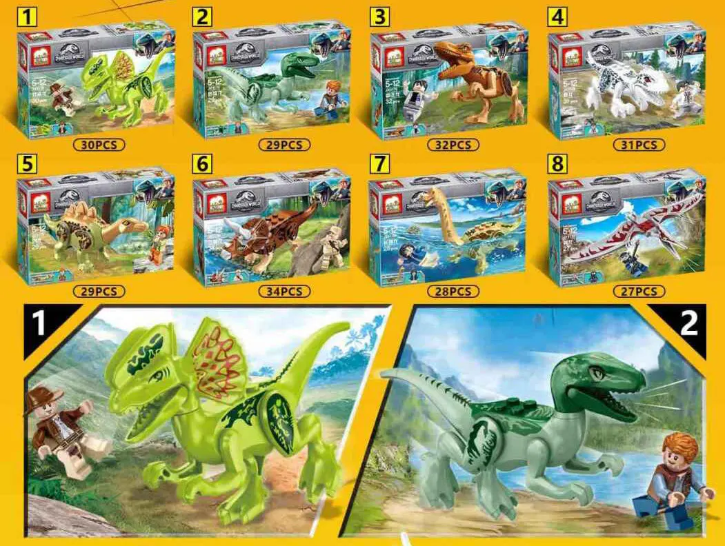 Jurassic Svetu 2 Dinozavri Tyrannosaurus Rex Indominus Rex Stavbe, Bloki, Opeke Združljiv Z Lepining Igrače Za Otroke