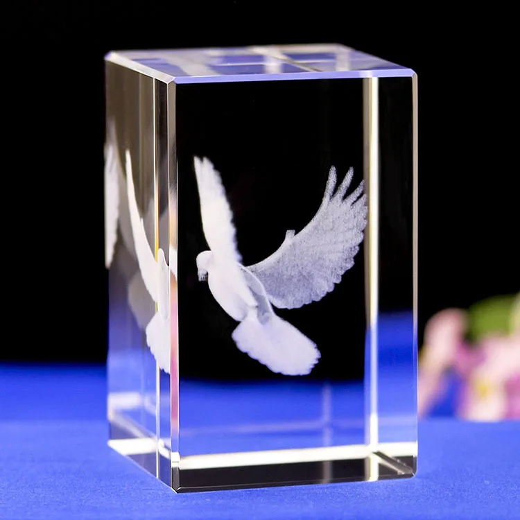 K9 Kristalno Laserski 3D Notranji Kiparstvo Inter-graviranje Golob Mini Ustvarjalno Darilo pisarne Doma Dekoracijo Obrti Mir Dove