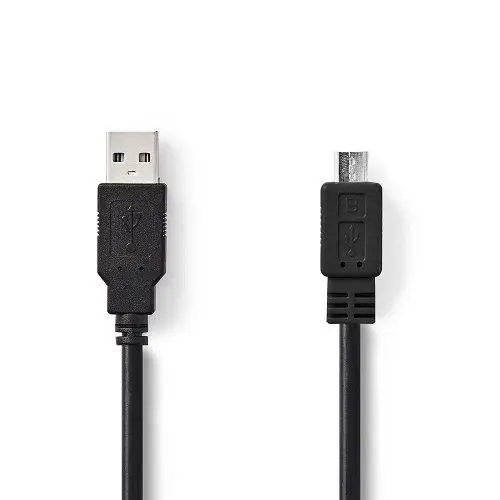 Kabel micro USB tipo B 5 M Negro