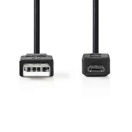 Kabel micro USB tipo B 5 M Negro