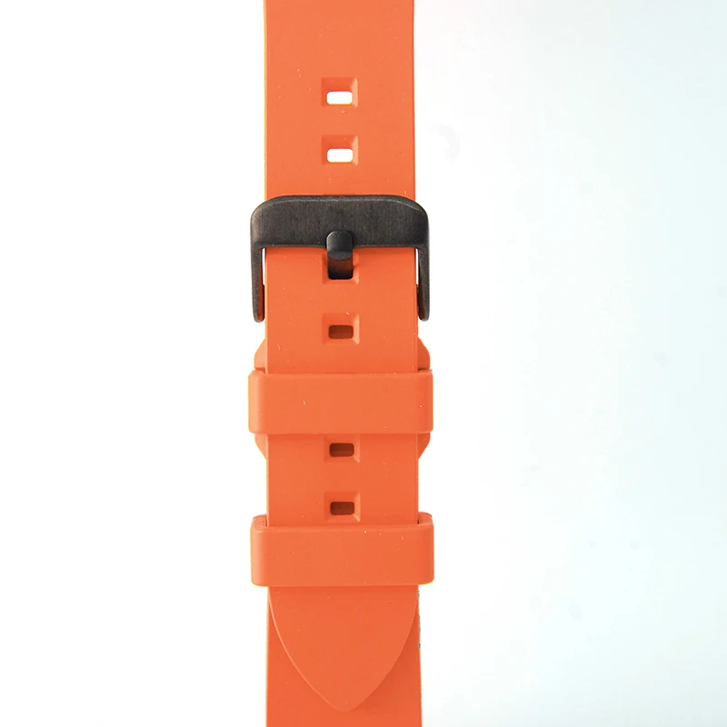 Kakovost fluororubber watchbands 20 mm 22 mm Oranžna gume watch trak pasu watch dodatki za športne potapljaške ure