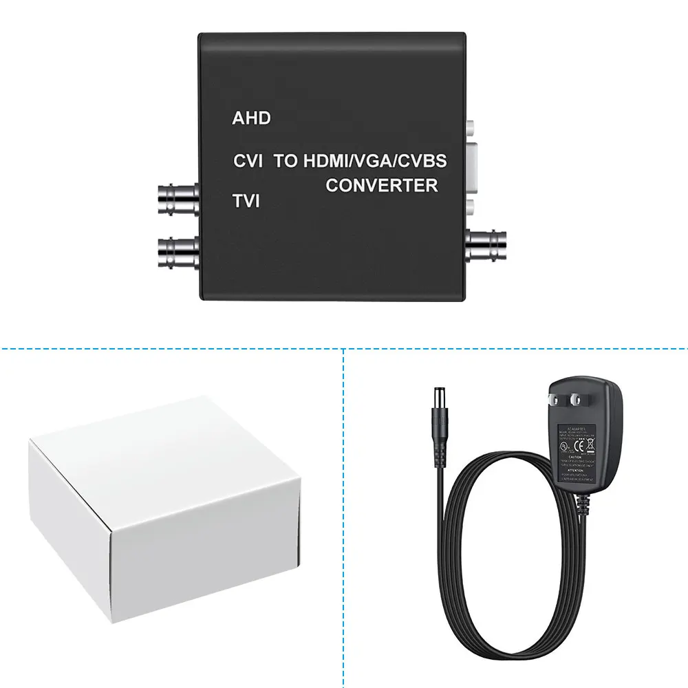 Kamera Video Pretvornik 1080P 720P TVI/AHD/CVI za HDMI/CVBS/VGA Pretvornik zanka TVI/AHD/CVI izhod