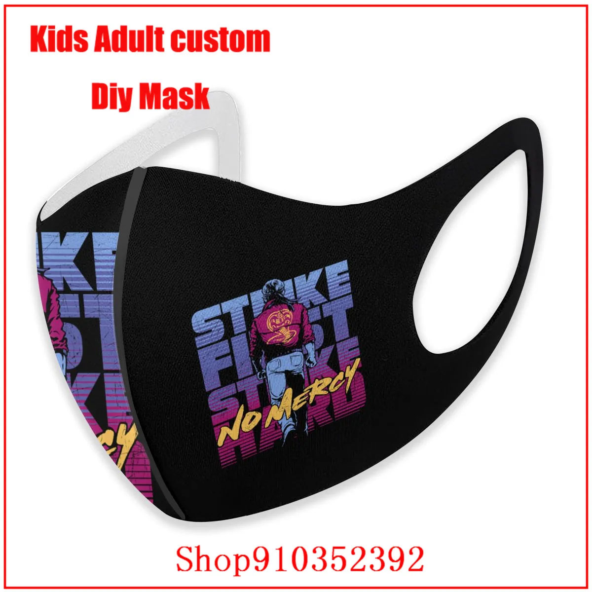 Karatekid Karate Kid Cobra Kai masko sl tissu lavable enfant moda masko za ženske, moške šport mondmasker Mondkapjes