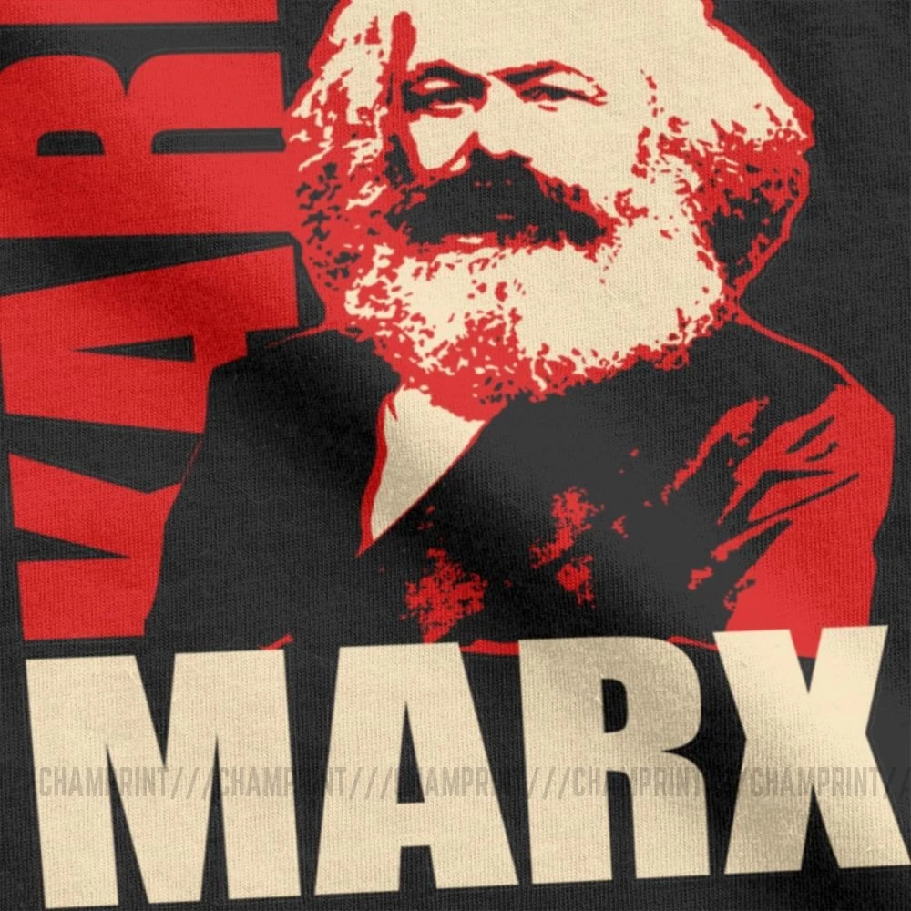 Karl Marx Socialistično Moške Majice Smešno Čistega Bombaža Tees Kratek Rokav Komunizma T Srajce Crewneck Vrhovi 4XL 5XL