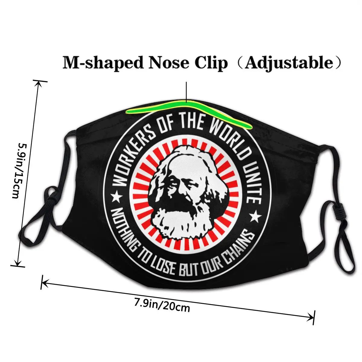 Karl Marx Večkratno Uporabo Masko Komunizma Marksizma Socializma Anti Bakterijsko Dustproof Masko Za Zaščito Masko Respirator Usta Žarilna